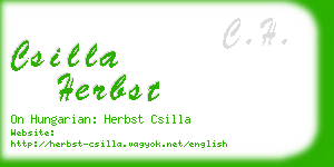 csilla herbst business card